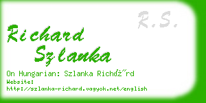 richard szlanka business card